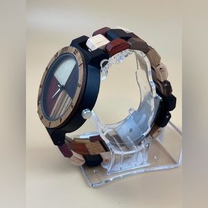 Wood Inverted  Geometric Watch
Multi-Colored New